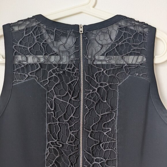 Black Rag & Bone Dress Size 6 Medium M Sheer Back Sleeveless - Picture 3 of 7